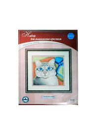Набор для вышивания крестом РТО Кошка на диване (M031) (17,5х17,5см Аида 14) (упаковка)