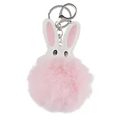 Брелок Мордочка кролика с ушками(иск.мех)(8см)