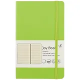Книга для записей А5 96л лин. "JOY BOOK. Ярко-салатовый" 7БЦ, иск.кожа, тонир.форзац, тонир.блок 70гр/м2, скругл.углы