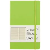 Книга для записей А5 96л лин. "JOY BOOK. Ярко-салатовый" 7БЦ, иск.кожа, тонир.форзац, тонир.блок 70гр/м2, скругл.углы