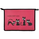 Папка для тетрадей А4 "КОТЫ" 33*23*5см пластик, молния