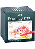 Ручки капиллярные"Pitt Artist Pen Brush" ассорти, 48шт., студийная коробка, Faber-Castell