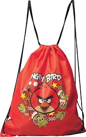 Мешок для сменной обуви «Angry birds» красный