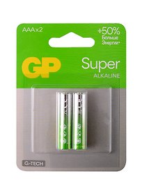 Батарейка GP «Super GTech», AAA (LR03) 24A, алкалиновая, BC2