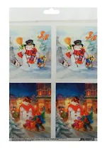 Декупажная карта Снеговики (A4) (Karal251)