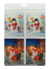 Декупажная карта Снеговики (A4) (Karal251)