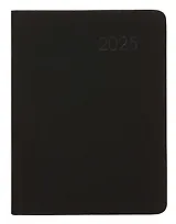 Ежедневник дат. 2025г А6 176л "Paragraph" черный, 7Б, тв.переплет, иск.кожа, термотиснение, покрытие Soft Touch, скругл.углы, тонир.блок, ляссе, инд.уп