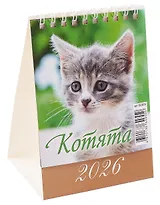 Календарь 2026г 100*140 "Котята" настольный, домик