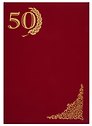 Папка адресная "50 лет" красная