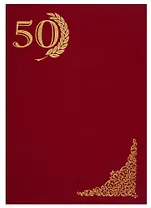 Папка адресная "50 лет" красная