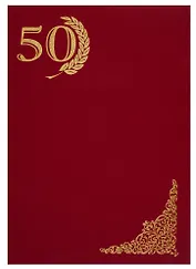 Папка адресная "50 лет" красная