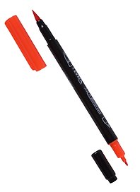 Фломастер Aqua Brush Duo, 2мм. Темно-оранжевый