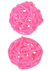 Шар декоративный из лозы, Розовый (2шт.)