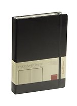 Ежедневник недат. А5 160л "MEGAPOLIS VELVET" черный, на резинке, иск.кожа, тонир.блок, карман, ляссе, Bruno Visconti