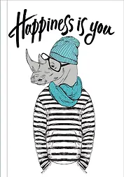 H ppiness is you (Блокнот для хипстеров) (твердый переплет, 136х206 мм)