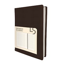 Записная книжка «Maple. Brown» А6+, 136 листов в клетку, экокожа, Listoff