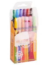 Мелки восковые 12 цветов "Art Story", Crown