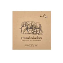 Скетчбук 9*9см 32л "SMLT Art Authenticbaby Brown", 135г/м2, перераб.двухсл.бумага, 7БЦ