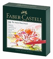 Ручки капиллярные"Pitt Artist Pen Brush" ассорти, 24шт., студийная коробка, Faber-Castell