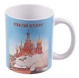Кружка СПб Пушистый Петербург Альфред размышляет… (керамика) (330мл) (К2025-121)