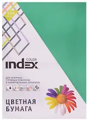 Бумага тонированная А4 100л "Index Color" 80г/м2, ярко-зеленая, Index