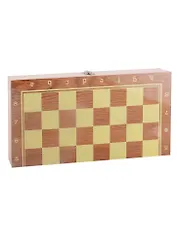 Игра настольная Рыжий кот Шашки деревянные (поле 29 см) фигуры из дерева P00043