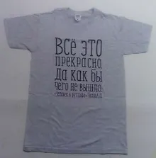 Футболка Всё это прекрасно (Чехов А. П.) хлопок, серая, р-р M