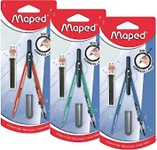 Циркуль школьный "METAL DUO" 2 в 1 (циркуль-карандаш), Maped, цвет в ассортименте