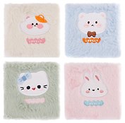 Записная книжка А6 "Fluffy", 96 л. в линейку, в ассортименте