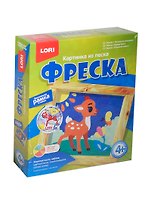 LORI Кп-020 Фреска Картинка из песка Пятнистый олененок (+рамка) (набор д/творч.) (4+) (коробка)