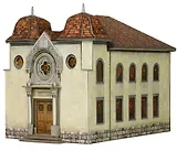 Сборная модель из картона "Синагога в Делемоне"