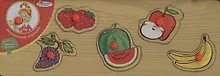 Рамка-вкладыш деревян. Фрукты (1114FP) (156004) (29х10) (Играем вместе)