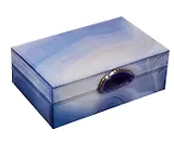 Сувенир, Феникс Презент, Шкатулка, Дымчатый агат 21*13*8,5см