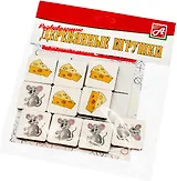 Развивающая игра Крестики-нолики Мышка и сыр (10 фишек из натурального дерева + поле)