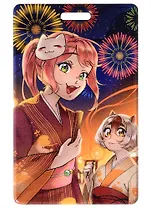 Чехол для карточек Аниме Девушки на фестивале (цветная)