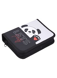 Пенал 1 отделение "Panda" 20*14 см, молния, ткань, 2 откидные планки