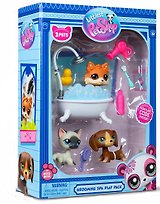 Игровой набор Littlest Pet Shop, "Груминг СПА", 3 фигурки мини-животных с аксессуарами, подарочная упаковка, 4+