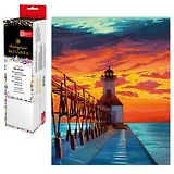 Набор для творчества. Алмазная мозаика "Маяк на закате", 20 х 25 см