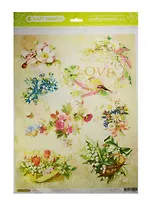 Рисовая бумага для декупажа "Craft Premier", A3, 25г/м, "Трепет сердца", CPD0625