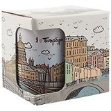 Кружка СПб "Я люблю Петербург" (набережная и дома) (керамика) (330мл) (коробка)