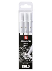 Ручки гелевые белые 03шт "Gelly Roll" 1.0мм