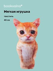 Мягкая игрушка Кот рыжий Мем (40см)