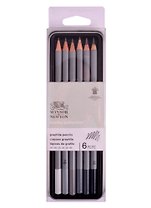 Карандаши чернографитные 6шт. (HB, 2H, 2B, 4B, 6B, 8B), Winsor&Newton