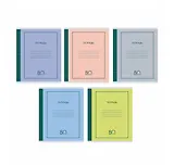 Тетрадь в клетку Listoff, Simple design, 80 листов, в ассортименте