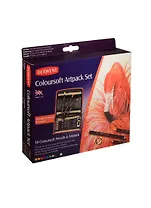 Карандаши цветные 10цв "Coloursoft" кругл., грифель 4мм, пенал, (р), DERWENT