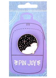 Значок «Белый медведь и звезды», металл, Pin Joy