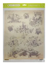 Рисовая бумага для декупажа Craft Premier, A3, 25г/м, Прованс.Виноград