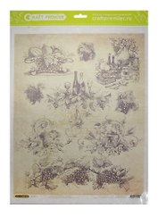 Рисовая бумага для декупажа «Прованс. Виноград», А3, 25 г/м, Craft Premier