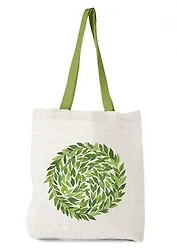 Сумка-шоппер тканевая, Зеленые ветки 35*40(±3)см