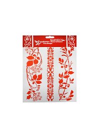 Трафарет пластик многораз. ПВХ Бордюр Ягодные веточки (Л-109) (20х25см)